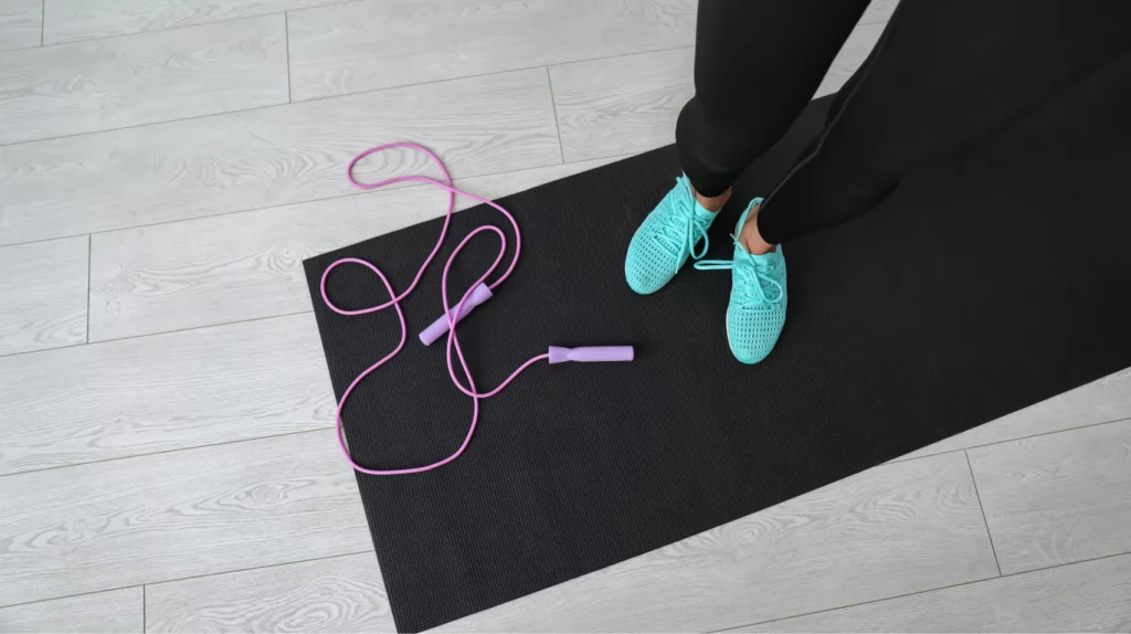 how thick should a jump rope mat be
