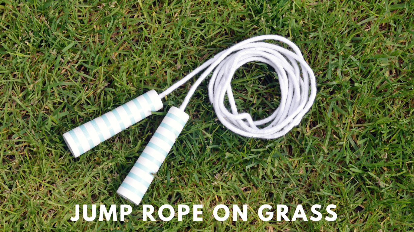 jump rope on grass